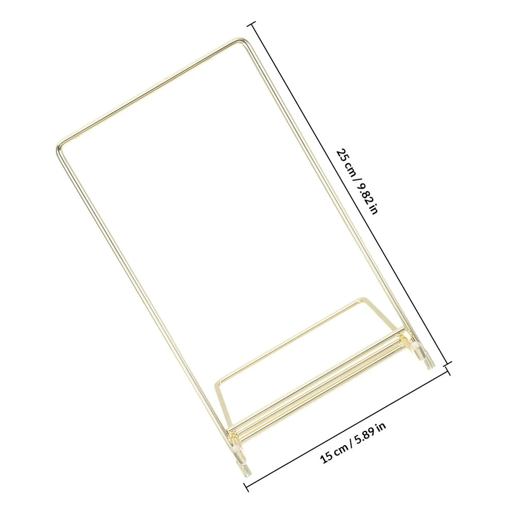 Premium Stainless Steel Display Stand for Picture Frames Books Artwork Plates Cookbooks Easy Tilt Angle Stable Base Decorative
