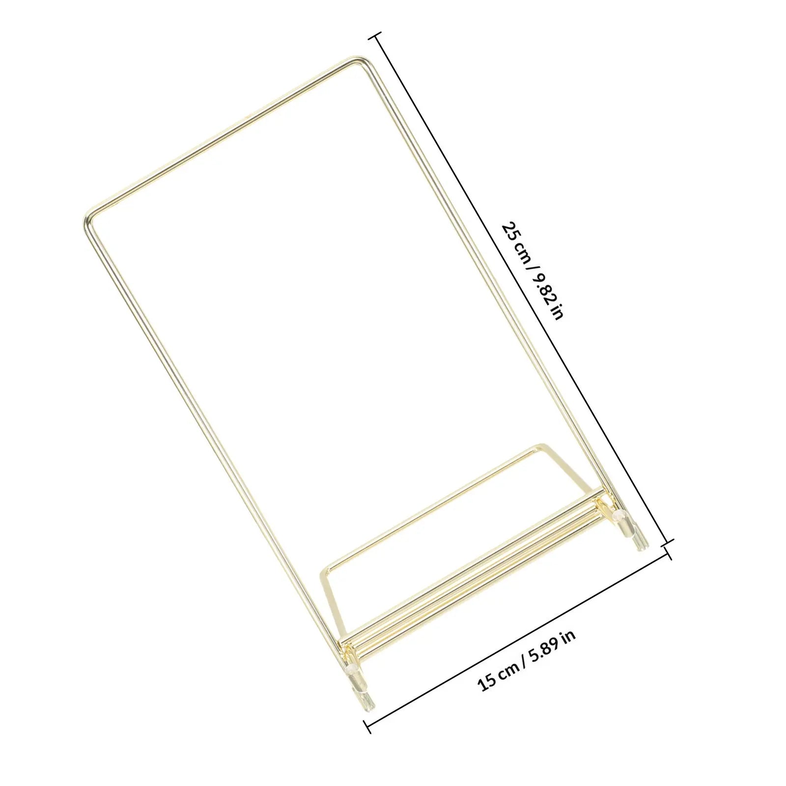Premium Stainless Steel Display Stand for Picture Frames Books Artwork Plates Cookbooks Easy Tilt Angle Stable Base Decorative