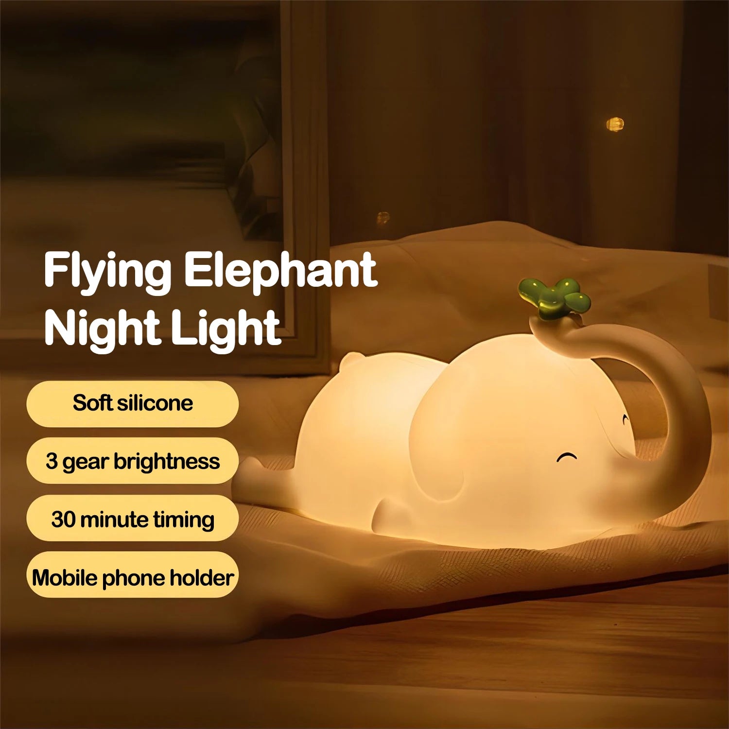 Cute Silicone Night Lights Sheep Cartoon Bedroom Lamp for Children's Room Decor Rechargeable Timing Dimming Sleep Night Light Zpaxo