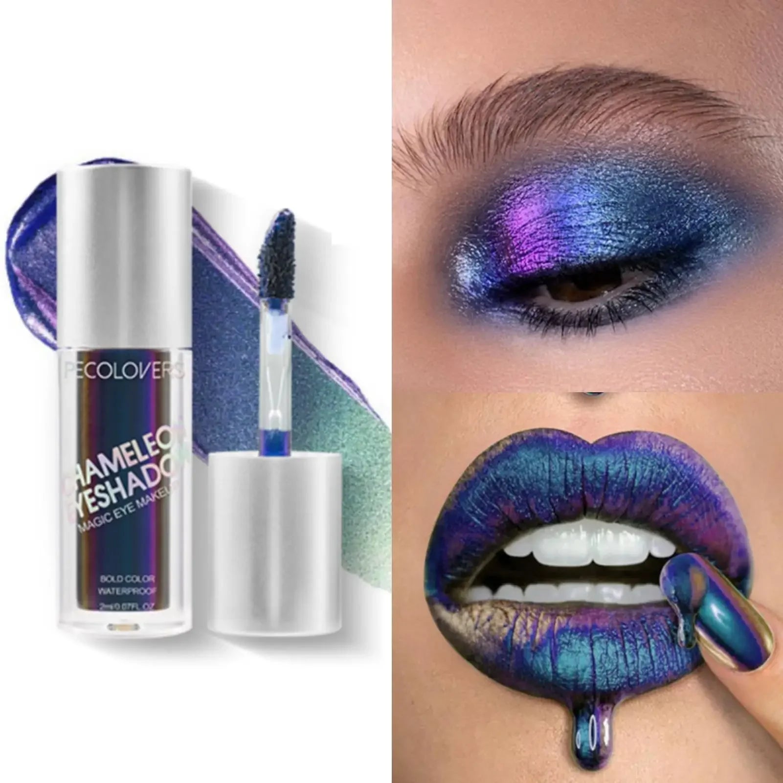 1 PC Powerful Color Chameleon Liquid Eyeshadow, Waterproof Sweatproof, Suitable for Bold and Exaggerated Makeup Zpaxo