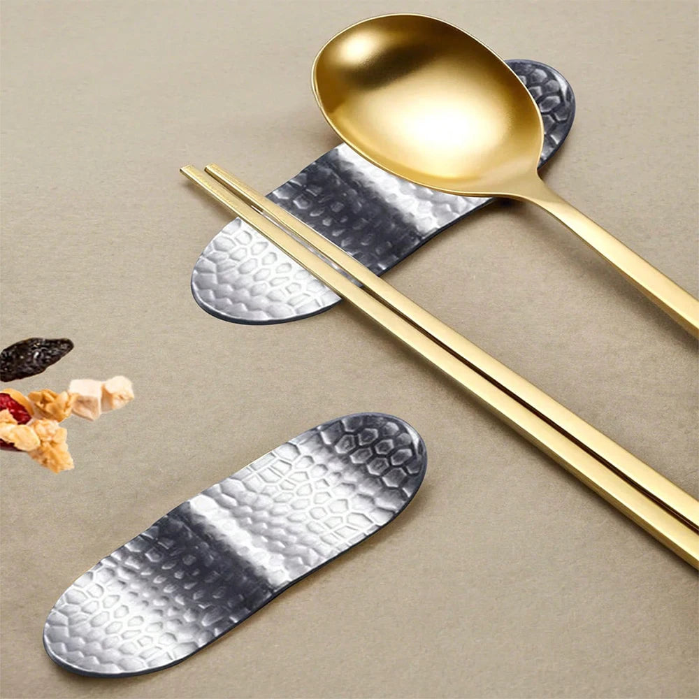 1/2/6Pcs Stainless Steel Chopstick Rest Spoon Holder Elegant Table Utensil Organizer for Home Restaurant Table Setting Zpaxo