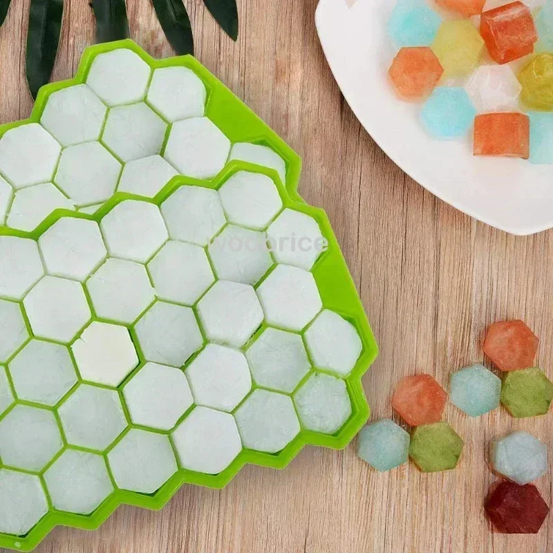 Ice Molds Silicone Honeycomb Hexagonal Template Popsicle Cube Mold Reusable BPA Free DIY Popsicle Mold Ice Cube Trays Zpaxo