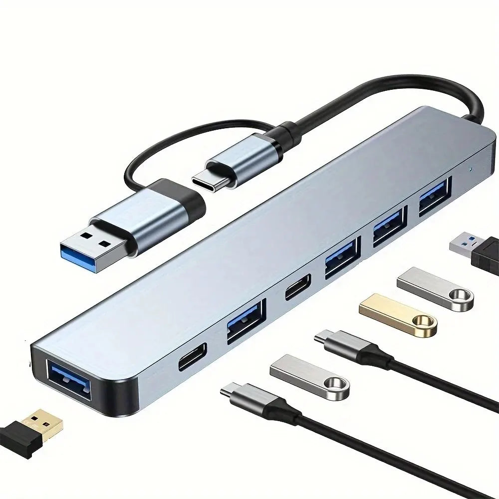 7-in-1 USB 3 0 HUB C TYPE-C 5 PD Adapter 5Gbps Fast Speed