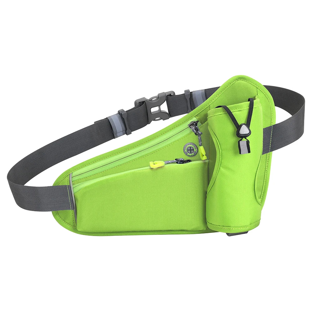 Running Waist Bags Water Bottle Holder Hydration Belt Bag Cell Phone Zpaxo Green