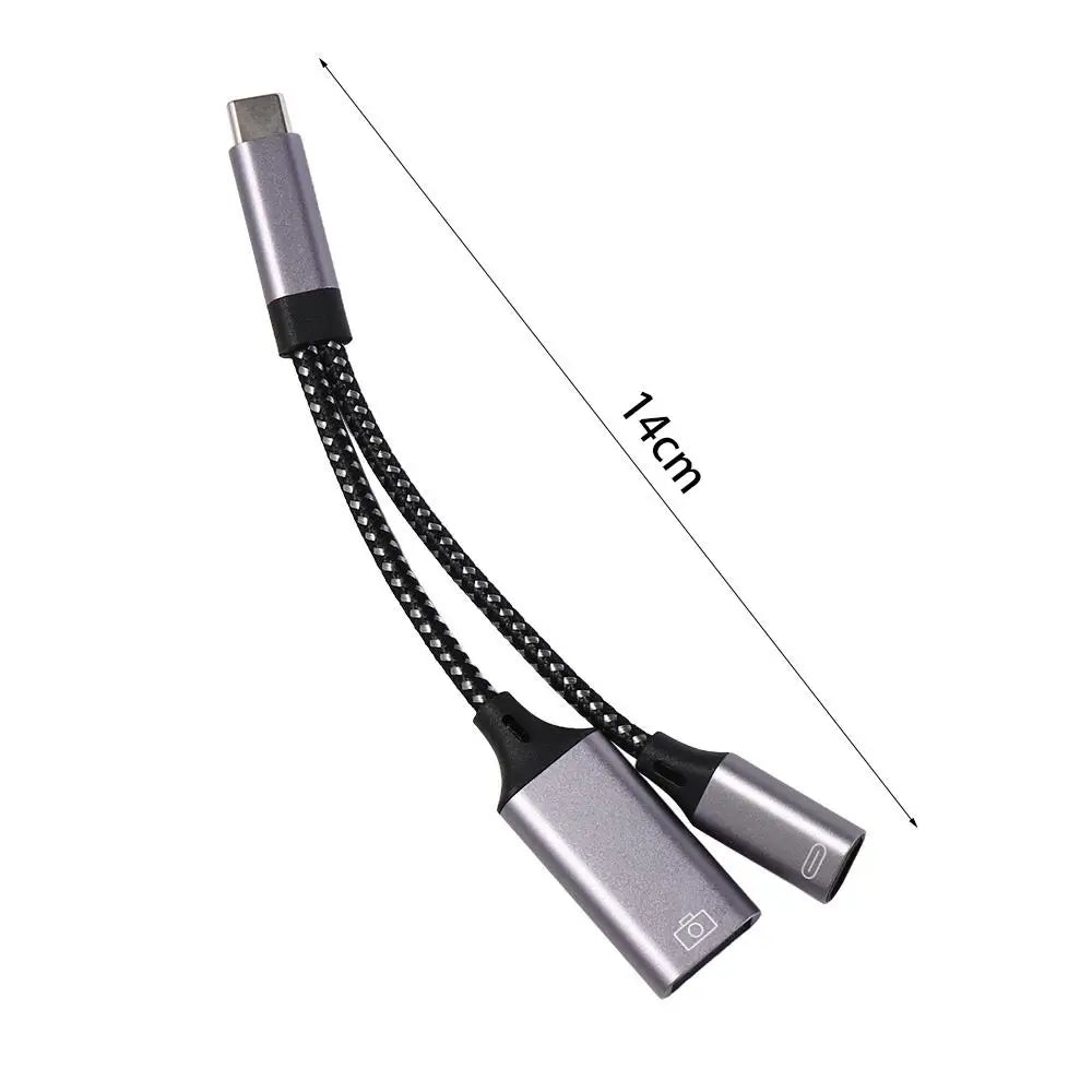 C 1 Type-c USB Adapter 3 0 Y Splitter OTG Cable Phone Converter Data Zpaxo