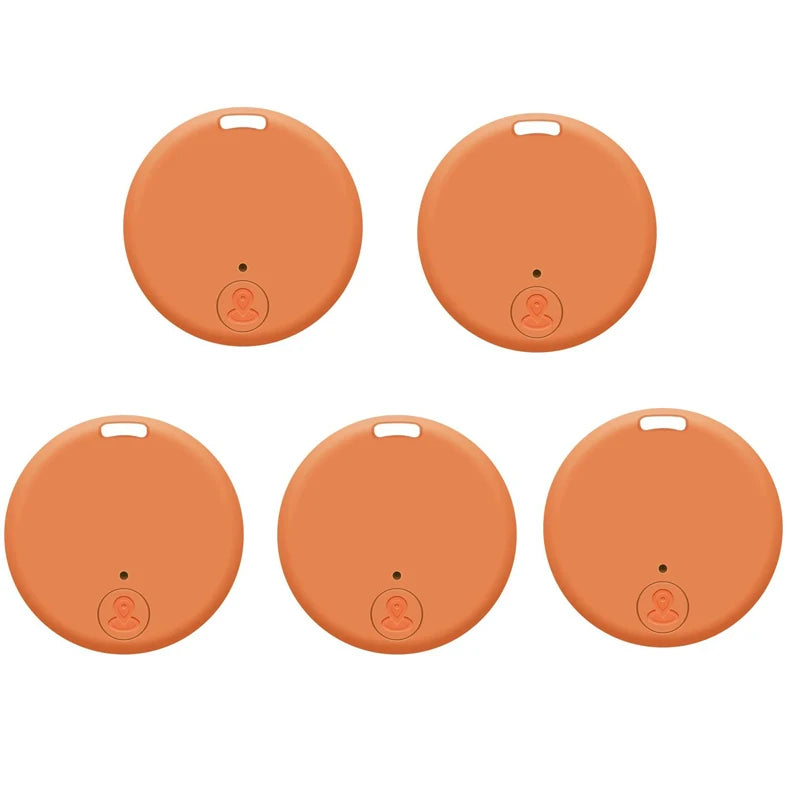 Bluetooth 5 0 Mini GPS Tracker Anti-lost Device Pet Kid Wallet Bag Zpaxo 5pcs Orange