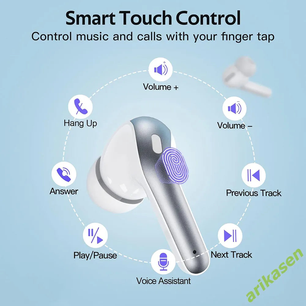 TWS Earphones Bluetooth Wireless Headphones IPX7 Waterproof Earbuds