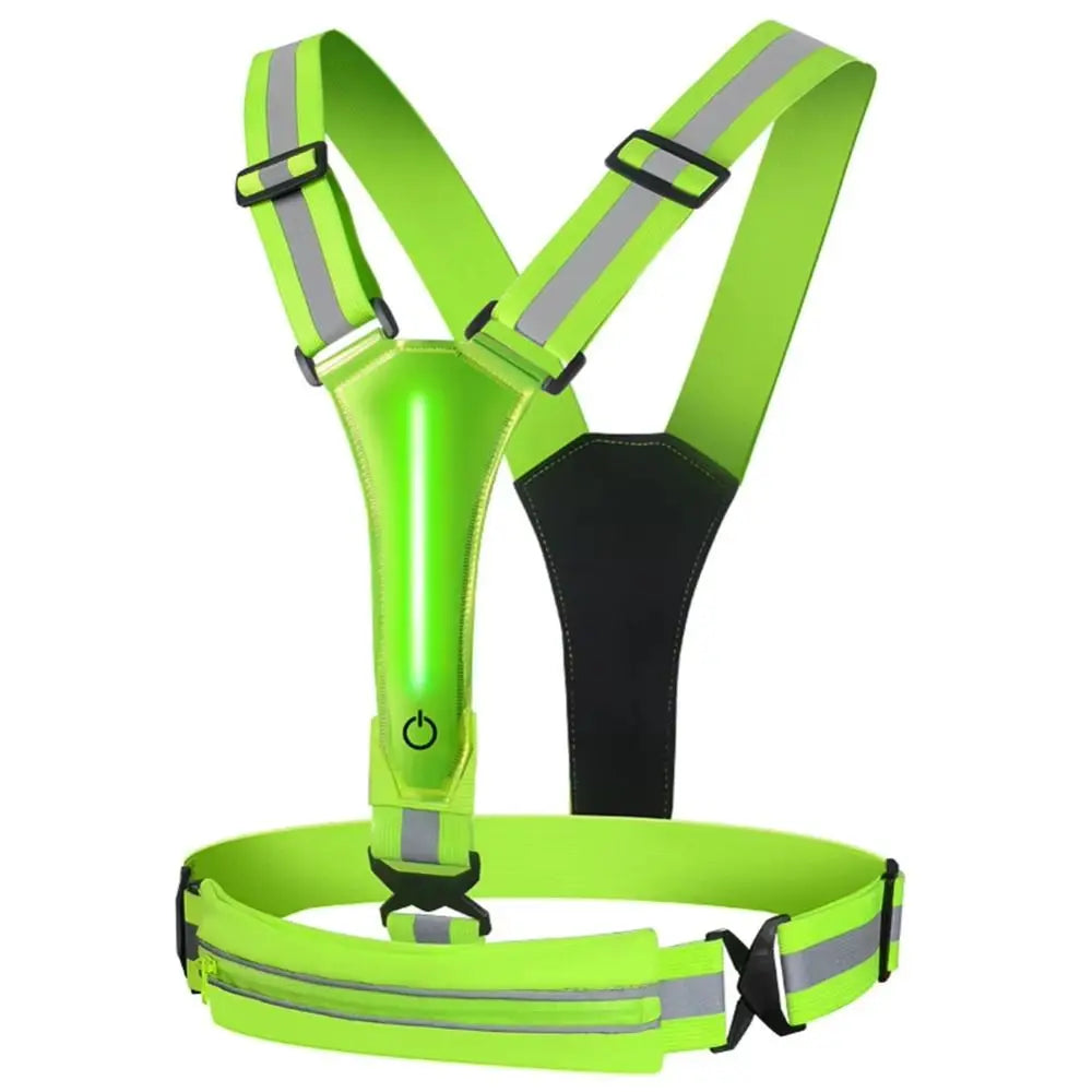Signal Light Reflective Vest Durable Breathable Cycling Elastic Zpaxo
