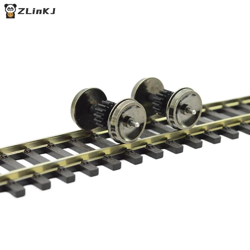 ▶2PCS HO Scale Wheels Upgrade DC Wheel Set For 1:87 Model Trains Railroad HO Gauge Wheels For Model Trains DIY Accessory Zpaxo