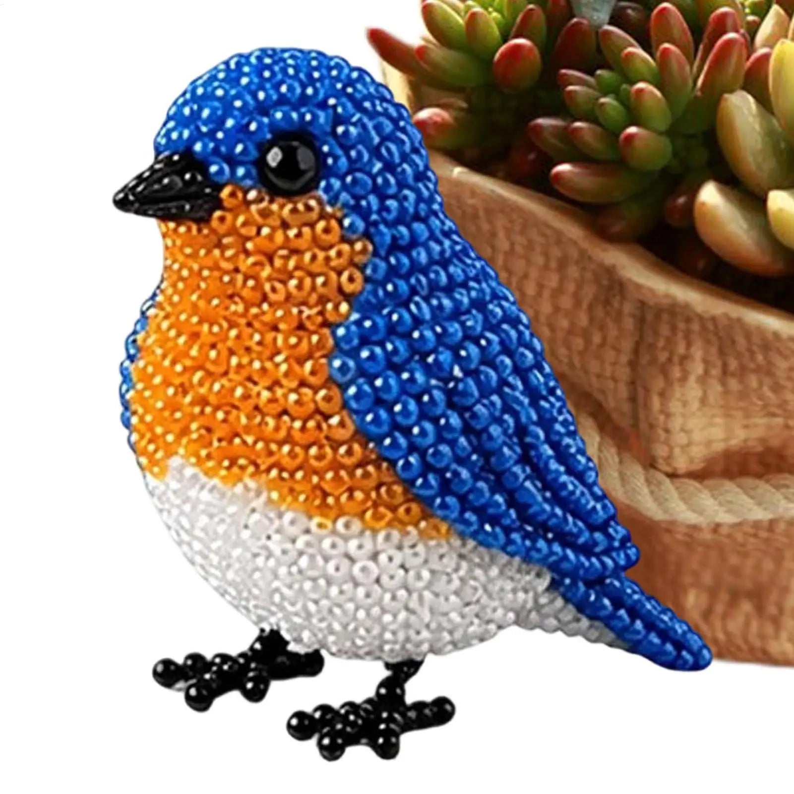 DIY Bird Beading Kit Handmade Bird Beadwork Funny Beading Art 3D Animal DIY Kit For Home Desk Shelf Decor Backpack Charm Party Zpaxo