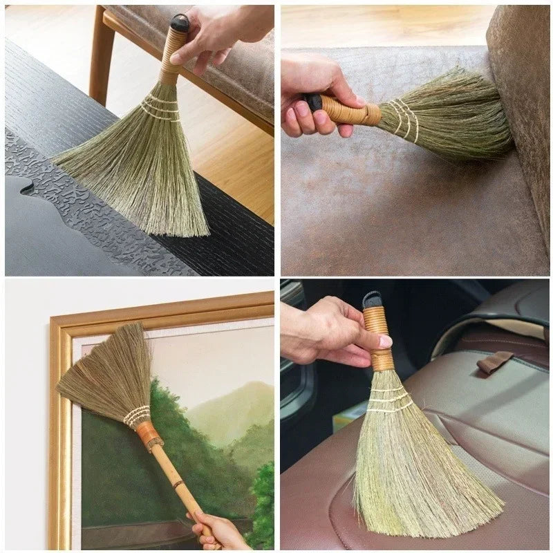 Natural Bamboo Broom & Dustpan Set – Floor Sweeping Tool Broom & Dustpan Set Zpaxo