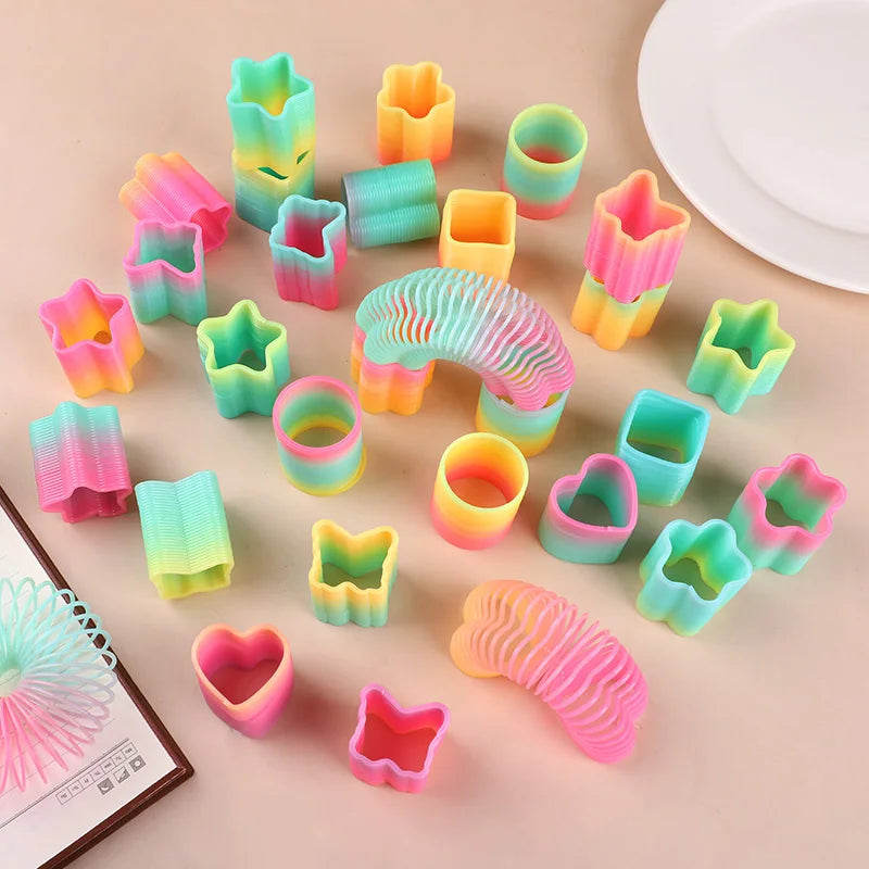 12/24Pcs Rainbow Magic Spring Toys for Kids Birthday Party Favors Pinata Fillers School Prize Wedding Christmas Boy Girl Gifts Zpaxo Random Mix 12pcs