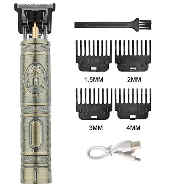 2026 Electric Hair Cutting Machine Vintage T9 Clipper Rechargeable Zpaxo Buddha