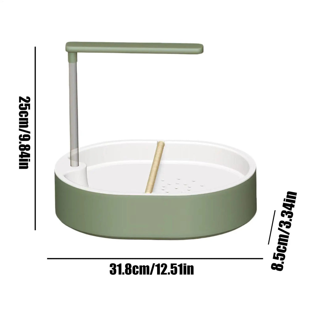 Automatic Bird Cage Bath 26 Hole Circulating Parrot Shower Cockatiel