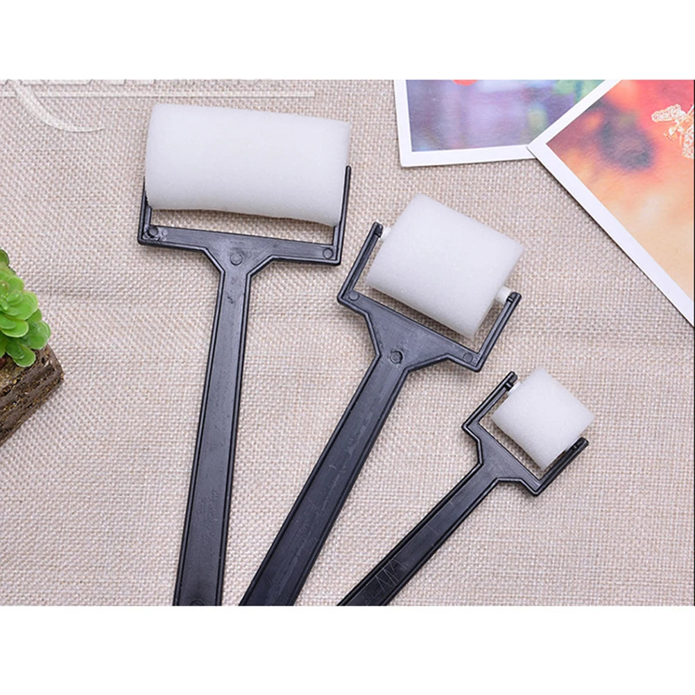 ▶3Pcs White Sponge Brush Foam Painting Roller Brush Kids Craft Tool Drawing Zpaxo 3PCS