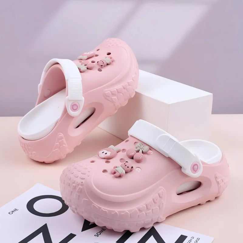 Women's Cute 2025 Summer Outer Wear Lightweight Non-slip Thick-soled Zpaxo Pink 35-36