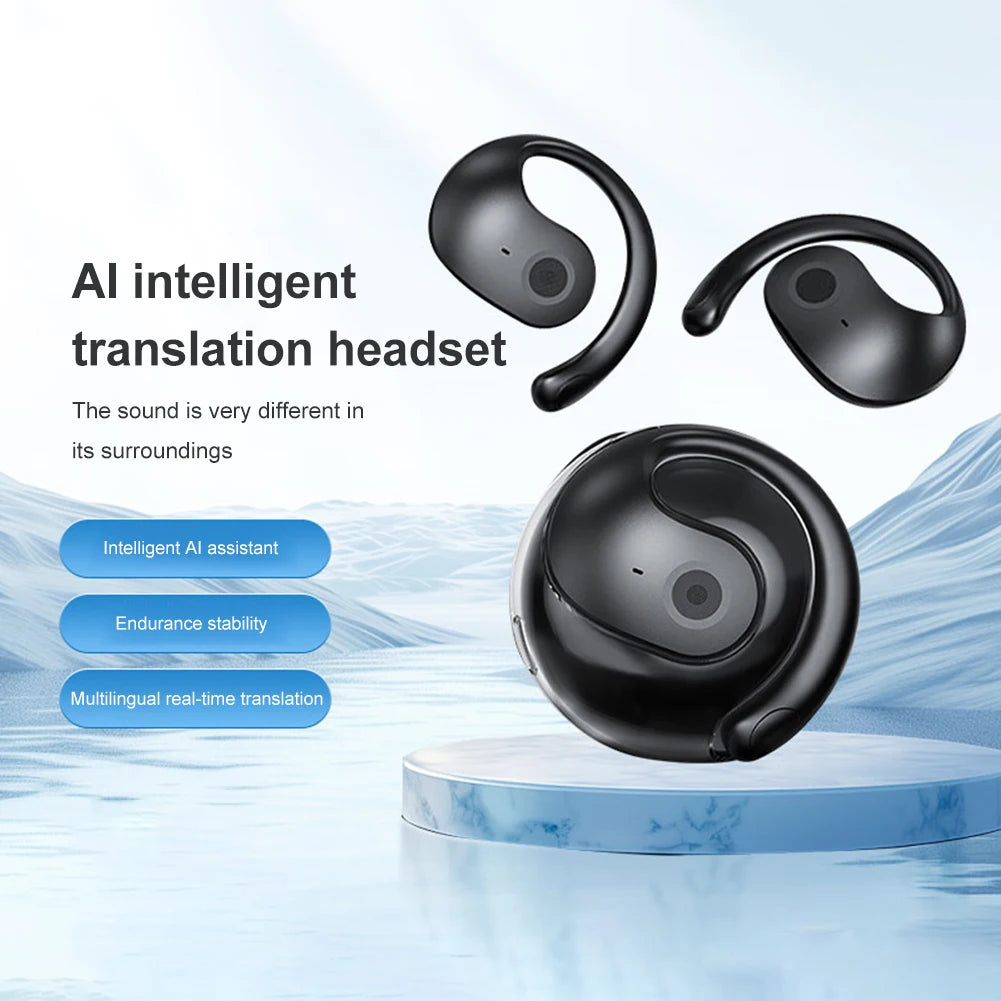 Wireless BT AI Translation Earbuds 99 Accuracy 144 Languages