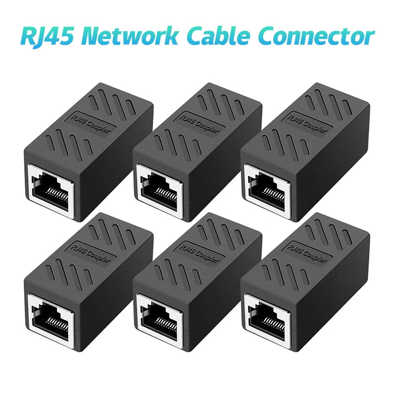 1/5/10/20PCS RJ45 Coupler Ethernet Extender 1000Mbps LAN Connector Cat6/Cat5e Ethernet Cable Extender Adapter Female to Female Zpaxo
