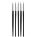 5Pcs/set Silicone Nail Brush UV Gel Polish Tip 3D Image DIY Dotting Polish Brushes Pen Professional DIY Manicure Tools Zpaxo Black
