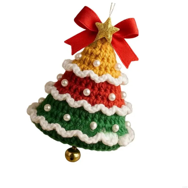 Christmas Bells Ornament Knitted Santa Hanging Tree Decorations