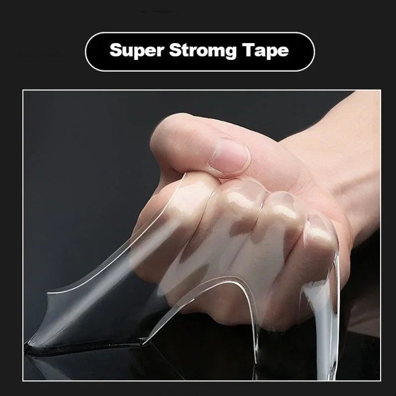 Nano Tape Super Strong Double-Sided Adhesive Tape Transparent Reusable Waterproof Tapes Heat Resistance Bathroom Home Decoration Zpaxo