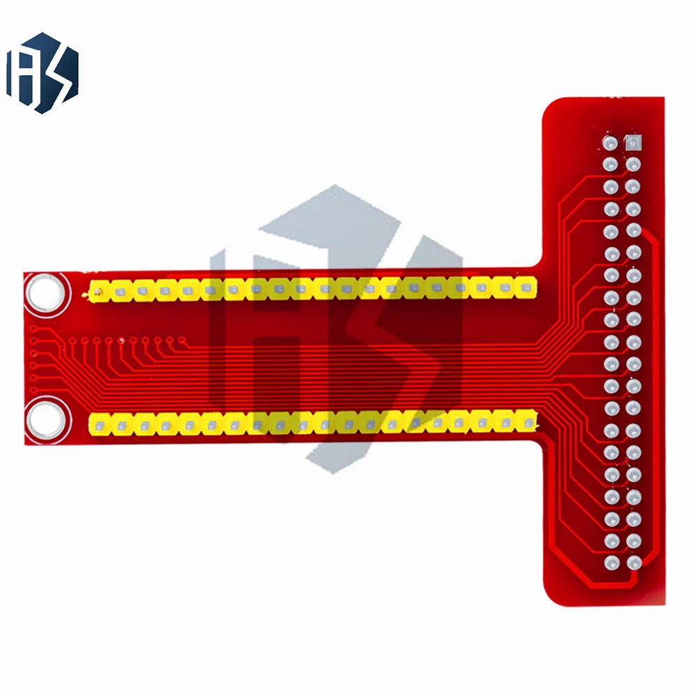 T-shaped GPIO Breakout Expansion Board 40-Pin Flat Ribbon Cable Zpaxo