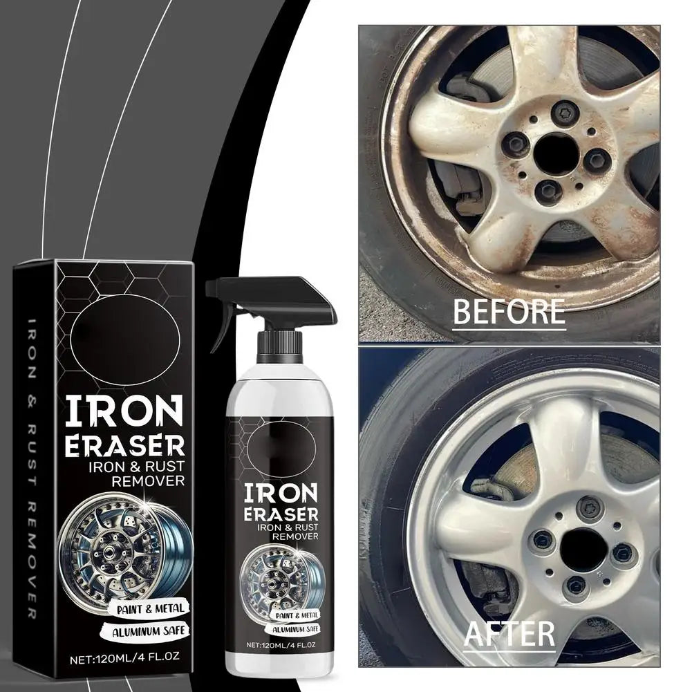 Car Wheel Rust Remover Spray Car Rust Remover Derusting Spray Safe Stains Fast-Acting Formula for Car Detailing Restores Shine Zpaxo