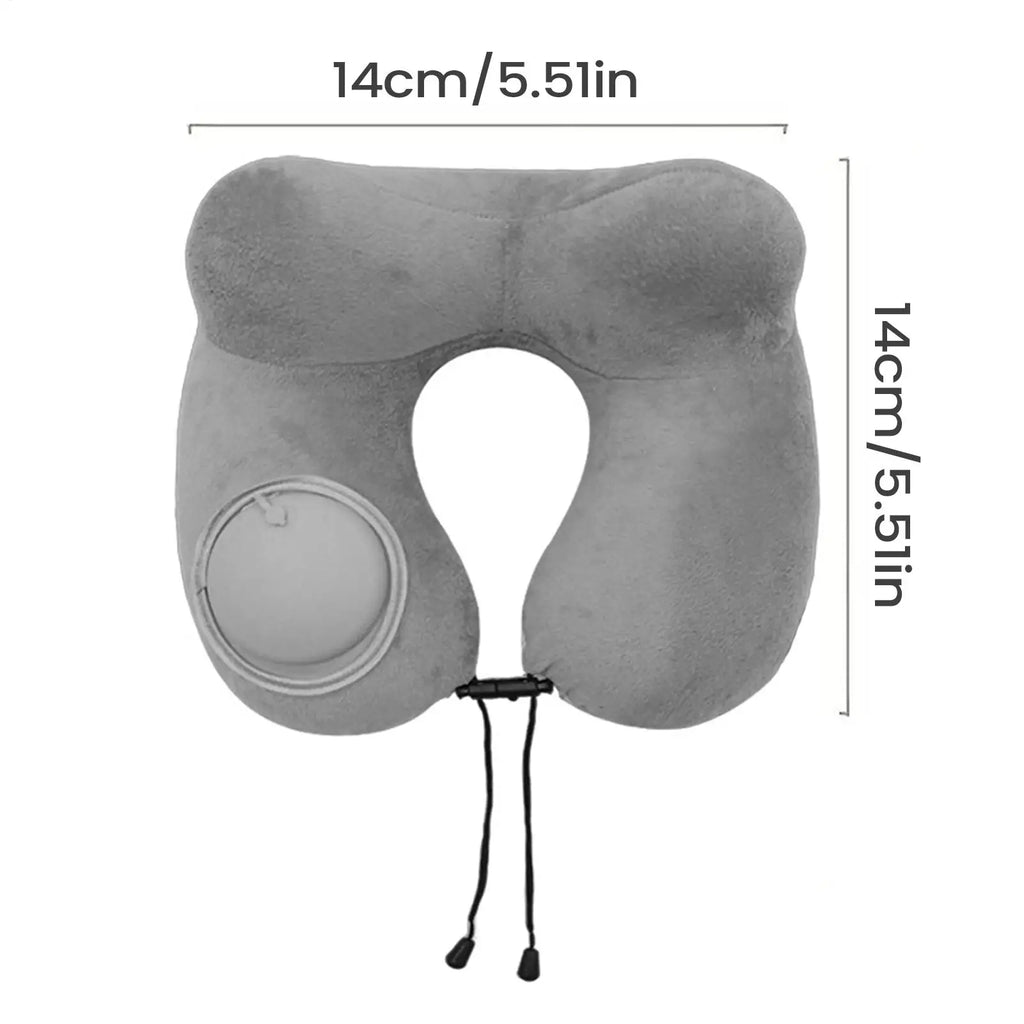 Inflatable Travel Neck Pillow – U-Shape Plush Support Pillow Travel Neck Pillow Zpaxo