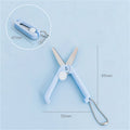 Morandi Portable Mini Scissors Creative Extendable and Foldable Mini Scissors Multi-functional Safe and Cute Little Scissors Zpaxo Blue