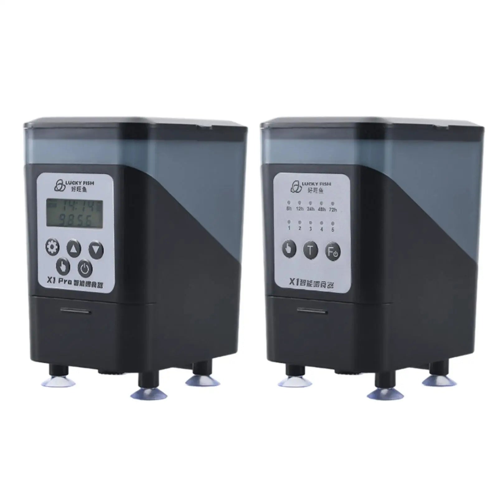 Automatic Fish Feeder Large Capacity Waterproof Timer Feeding Clear Zpaxo