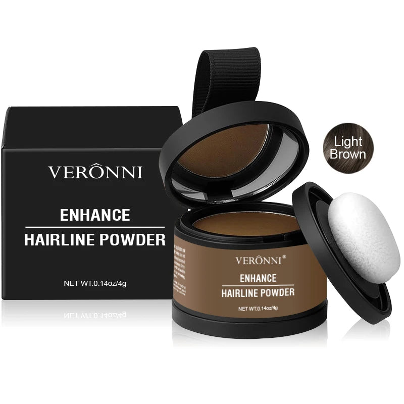 Fluffy Hairline Powder Concealer Temporary Hair Fibers black Hair Root Cover Up Gray Coverage Hairline Shadow Powder Instantly Zpaxo 11-Light Brown