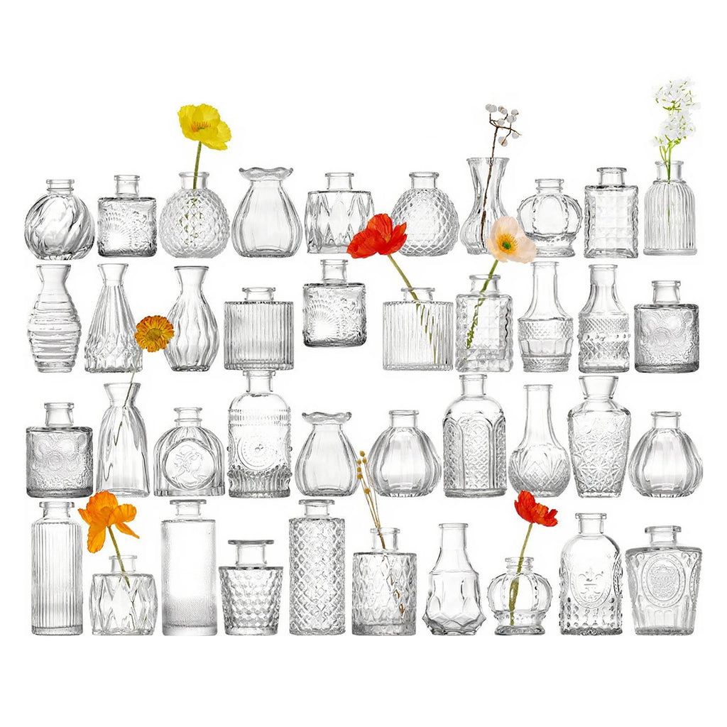 Glass Bud Vase Clear Decorative Vases Home Wedding Table Decorations