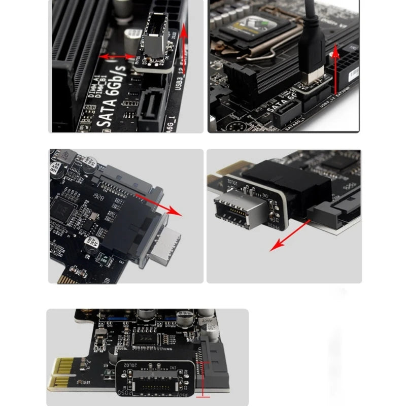 USB 3 0 Type-e Female 19-Pin Male Adapter Internal Motherboard