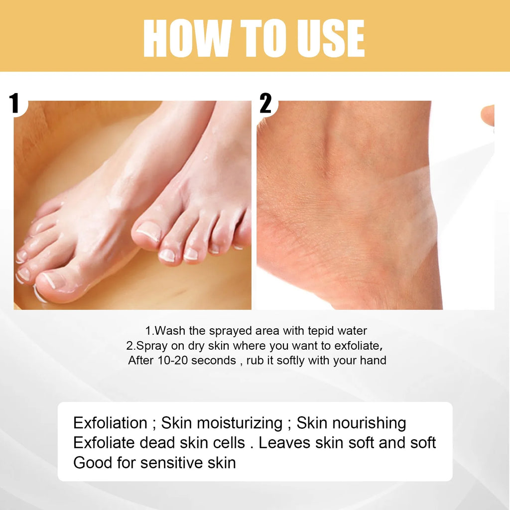 Foot Exfoliating Spray 200ml – Dead Skin & Callus Remover Foot Exfoliating Spray Zpaxo