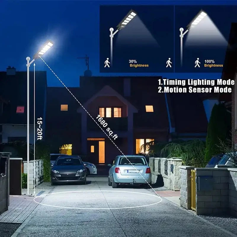 Solar Street Lights 1200W Outdoor Sun Powered Lamp Waterproof Motion Zpaxo