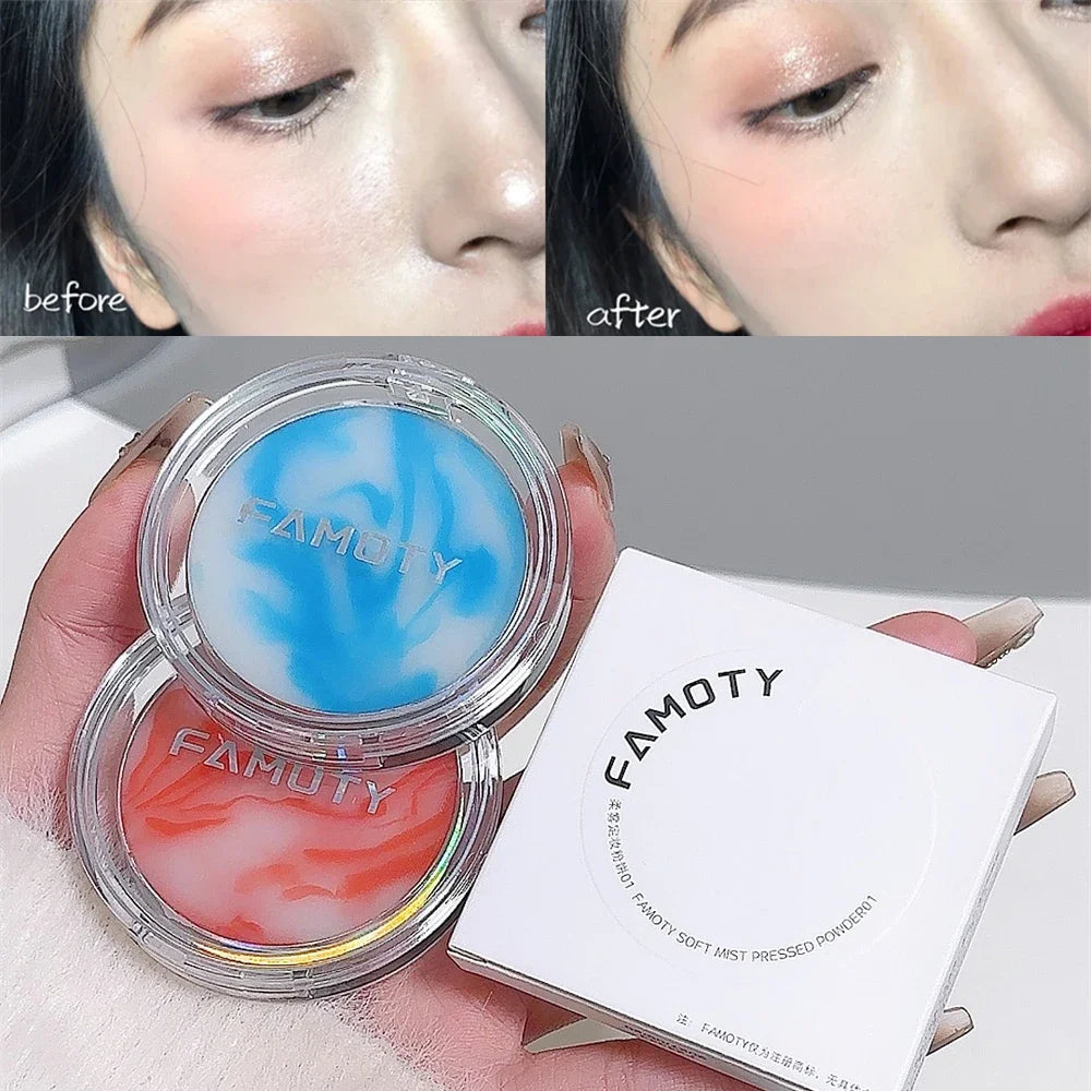 The Rock Oil Control Long-lasting Powder Cake Makeup Clear Powder Waterproof Wet and Dry Face Foundation Powder Cosmetics Zpaxo