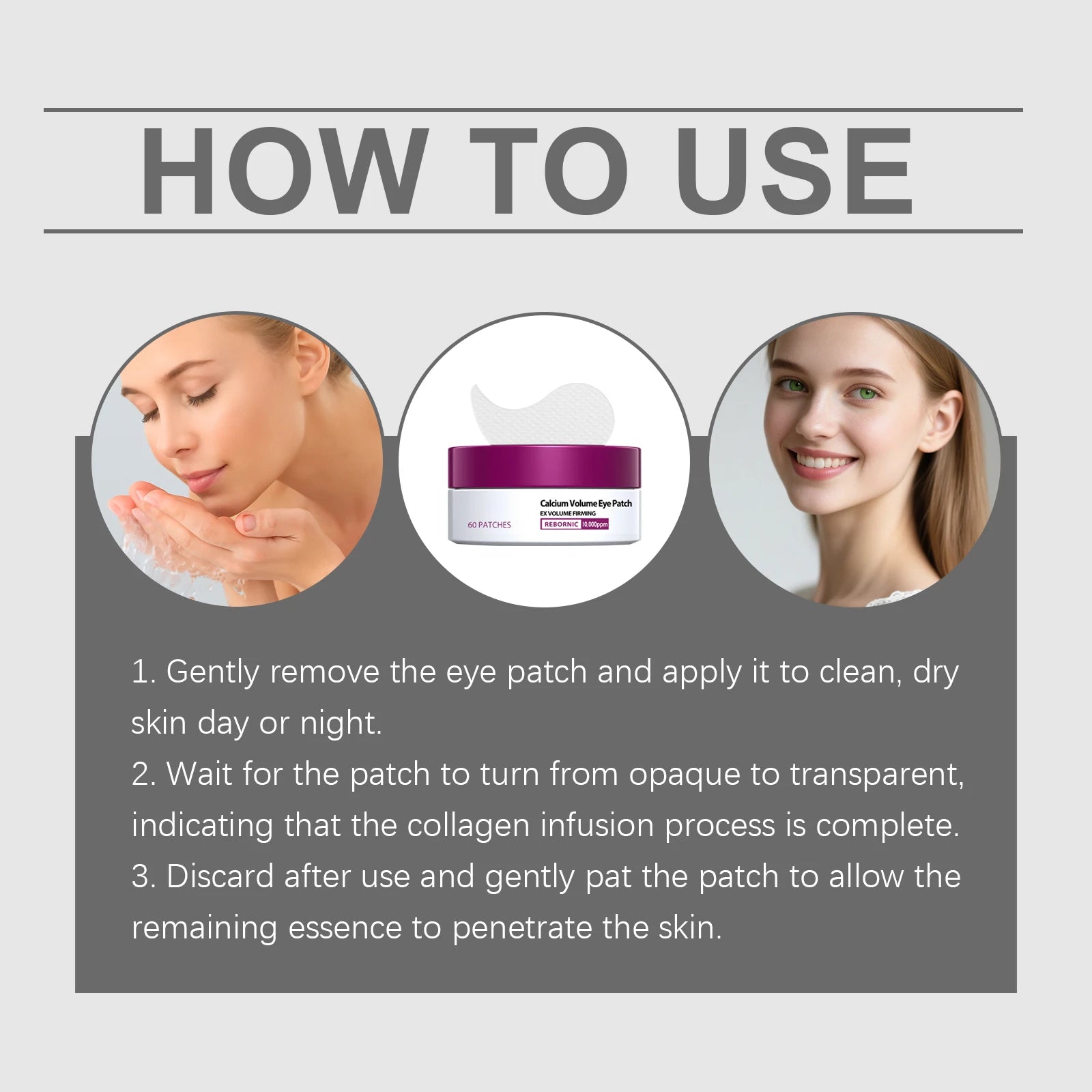 Collagen Eye Mask – Reduce Dark Circles & Puffiness 60 Pcs Eye Mask Patches Zpaxo