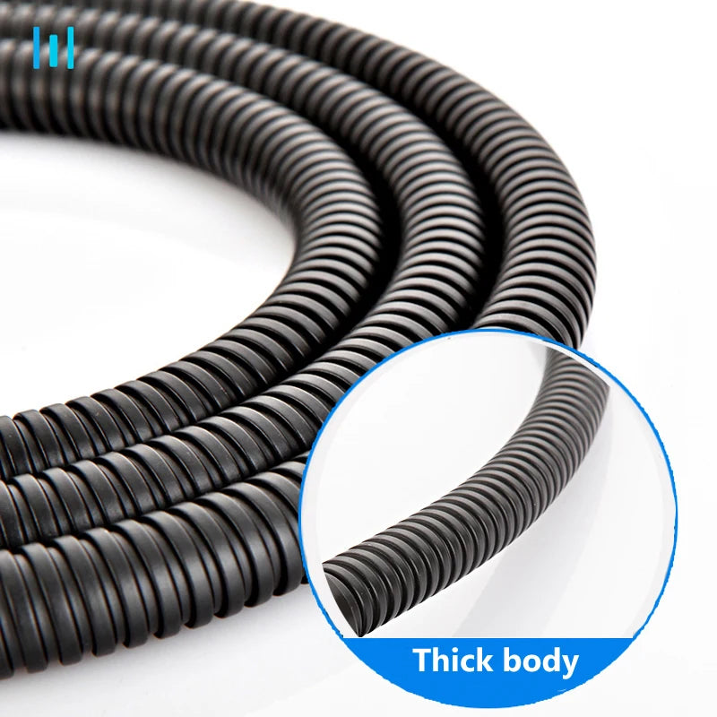 Black Hose Bathroom Shower Faucet Tube Stainless Flexible Plumbing Zpaxo