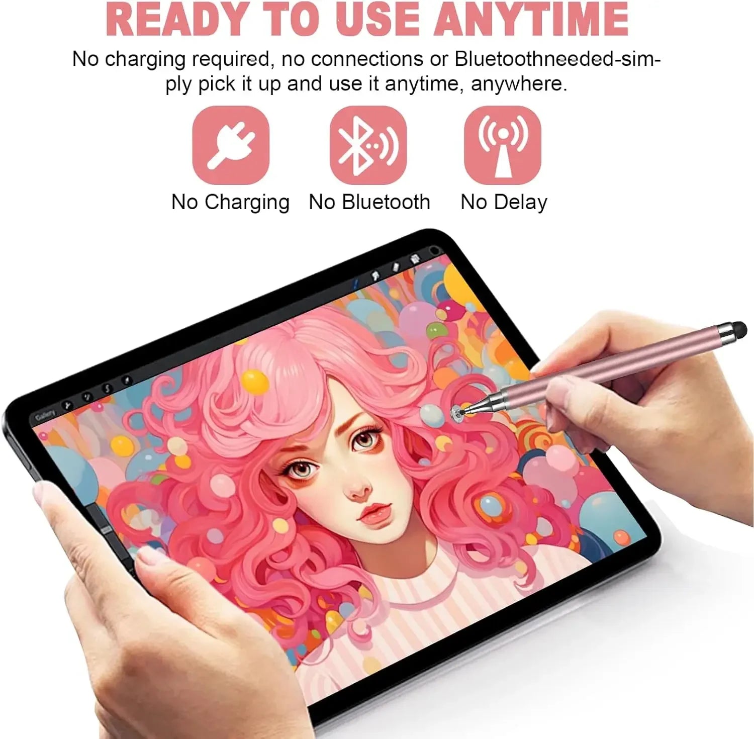 3- Tablet Mobile Phone Universal 1 Capacitive Stylus Pen Drawing Pens Zpaxo