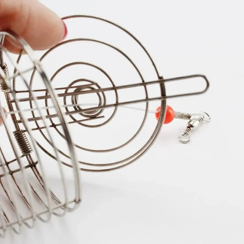 Shrimp Feeding Dish Stainless Steel Shrimp Bowls Feed Dish Metal Container Bait Cage Fish Tank Accessories for Shrimp Foods Zpaxo
