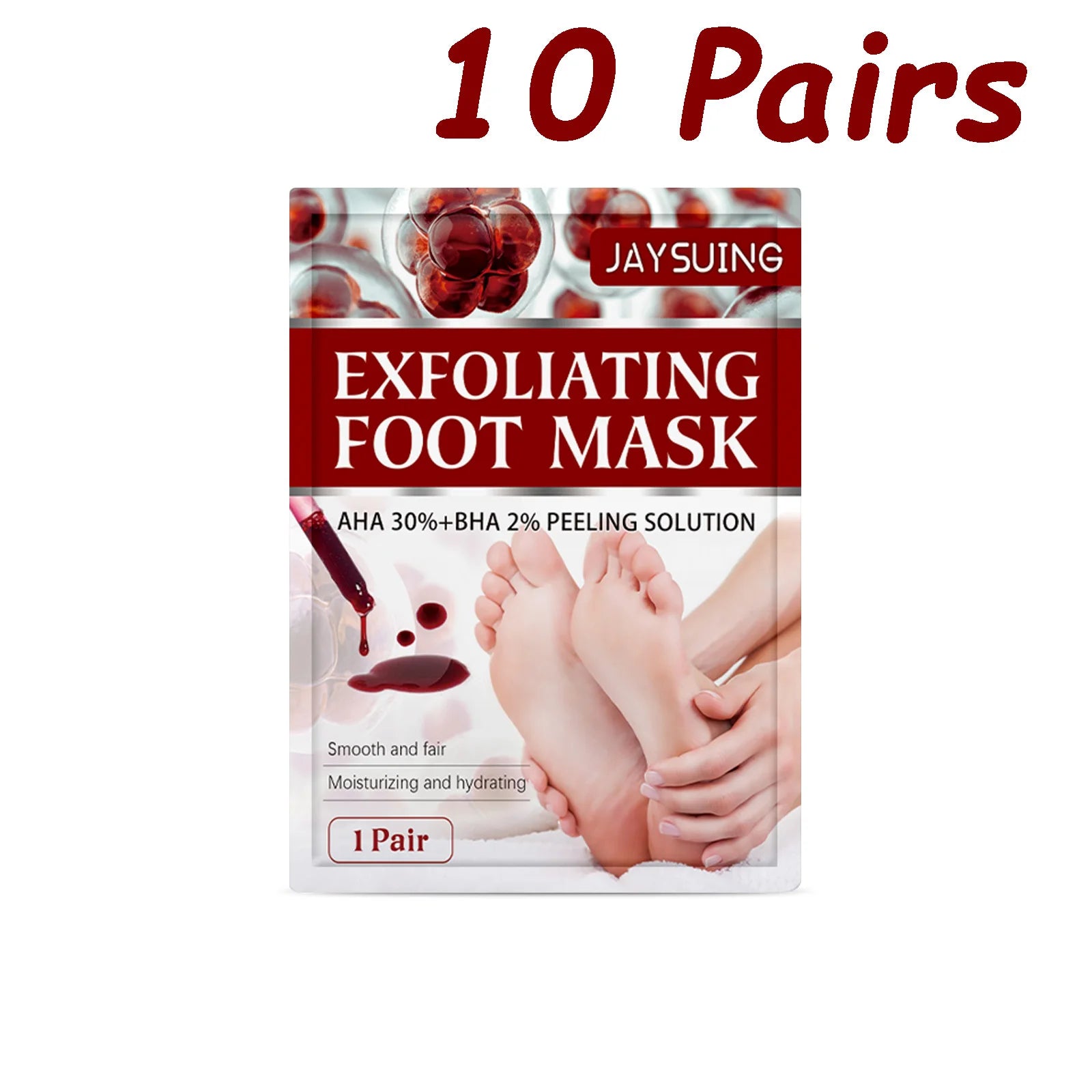 AHA Exfoliating Foot Mask Moisturizing Anti Crack Heel Foot Calluses Dead Skin Remover Smooth & Soft Feet Care Foot Patch Zpaxo 10 Pairs