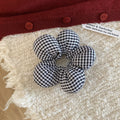 Cute Filled Cotton Flower Scrunchie Oversized Elastic Plaid Hair Zpaxo 08