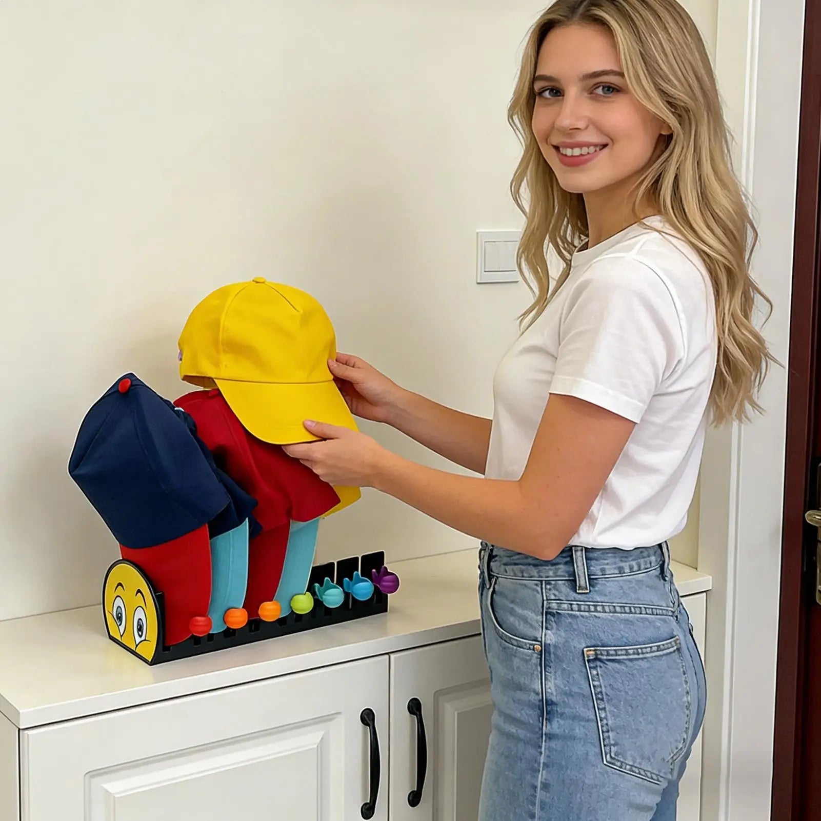 Baseball Cap Holder Hat Display Rack Laundry Baseball Cap Holder for Closet Bedroom Entryway Home Wardrobe Office Apartment Zpaxo
