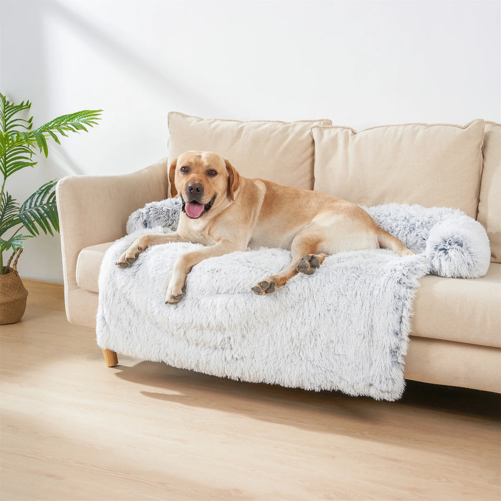 Pet Dog Bed Sofa Calming Warm Nest Washable Soft Furniture Protector