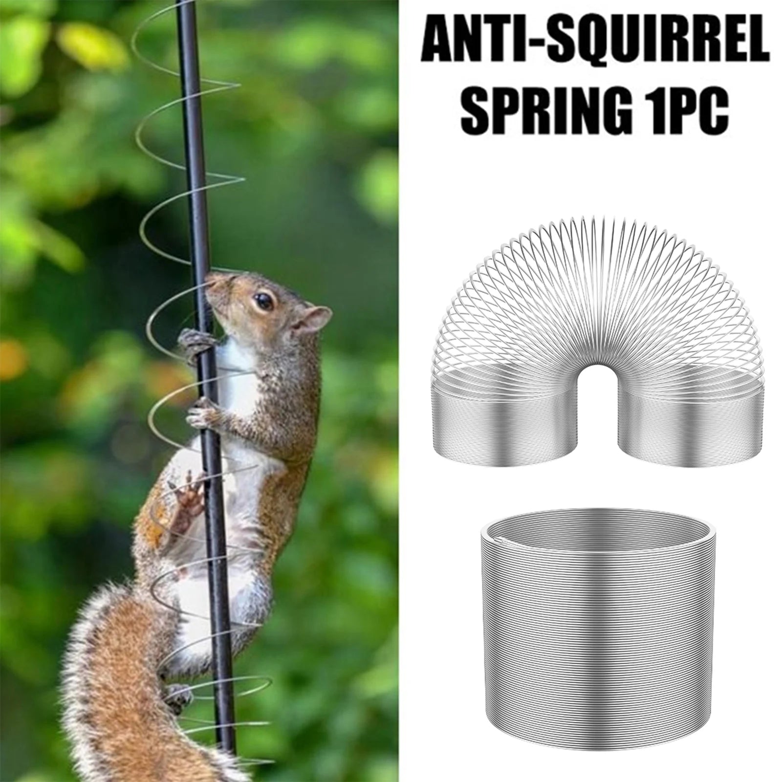 2pcs Squirrel Proof Spring Anti Raccoon Proof Hanging Compression Outdoors Spring For Bird Feeder Station Wrap Around Protection Zpaxo
