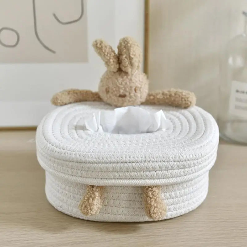Bear Rabbit Designs Desktop Tissue Box Holder for Coffee Table Decoration Zpaxo