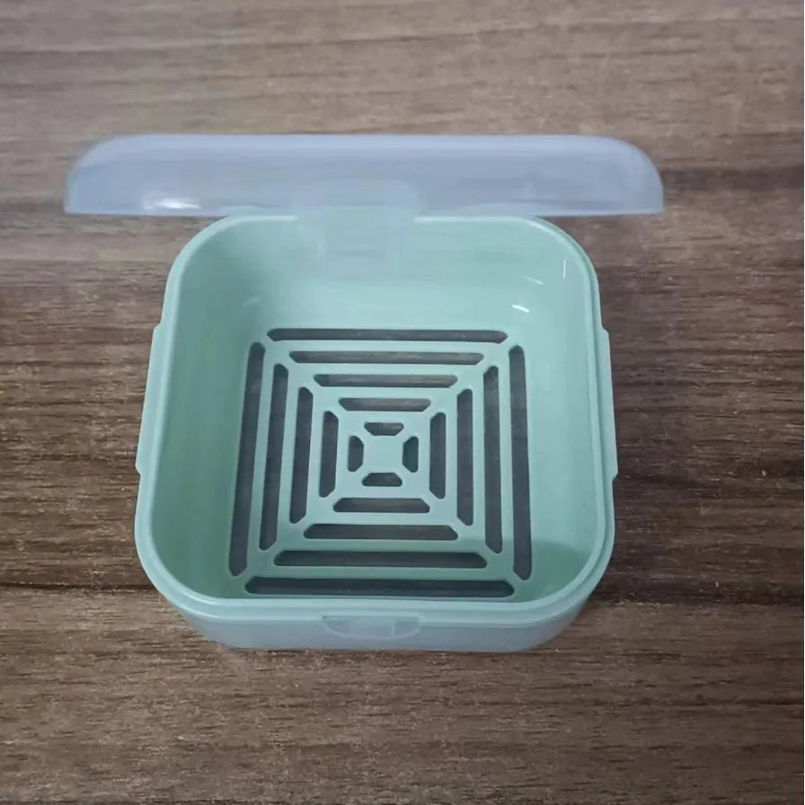 1Pce Travel Mini Soap Box – Leakproof Design, Morandi Colors, Suitable for Dormitory, Travel, Camping, Gym Zpaxo green