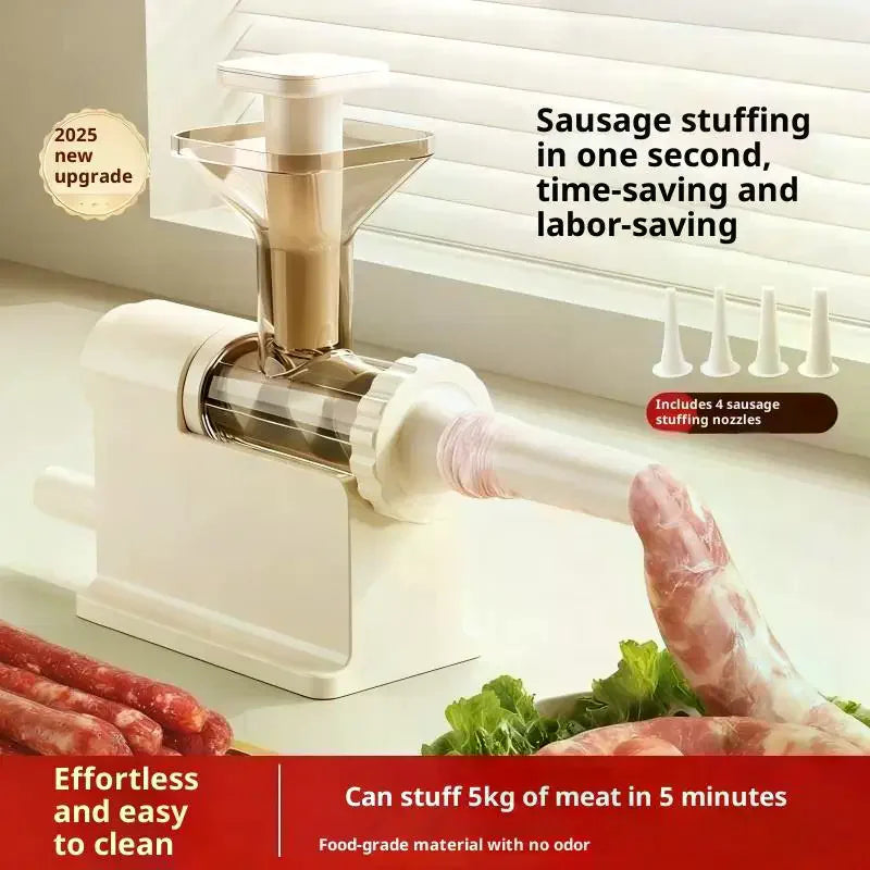 Manual Sausage Stuffer Machine Meat Grinder Filling Maker Tubing Zpaxo