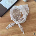 Retro Floral Lace Head Wrap Scarf | Women's Triangle Headscarf Lace Head Wrap Scarf Zpaxo B