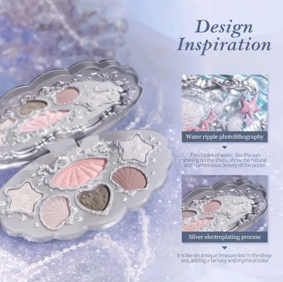 Flower Knows Eyeshadow Shells Pearl Jewel Collection 6-Color Makeup Zpaxo